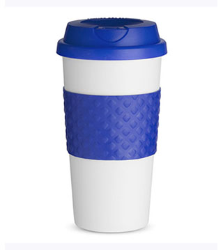 Color Banded Coffee Cup