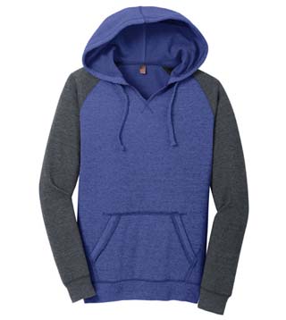 Ladies Lightweight Fleece Raglan Hoodie