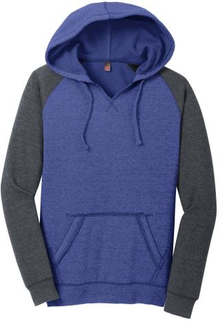 DT296 - Ladies Lightweight Fleece Raglan Hoodie