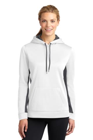 Ladies' Fleece Colorblock Hooded Pullover