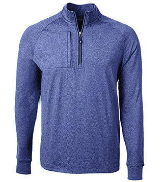 MCK01086A - Adapt Eco Knit Heather Mens Quarter Zip Pullover