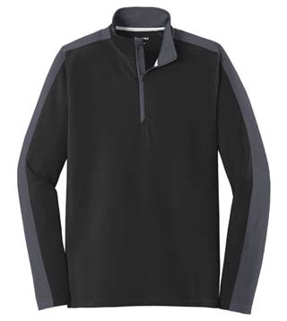 ST861 - Textured Colorblock 1/4-Zip Pullover