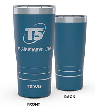 T51-003 - 20oz Stainless Tervis w/ Lid - Deep Water Blue